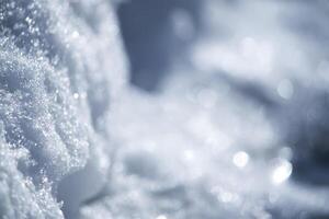 Detail of winter nature in countryside. Melting snow surface. photo