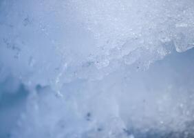 Fresh clean snow surface in a winter day photo