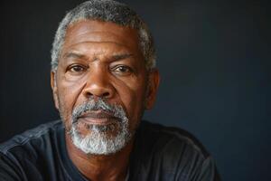 Portrait of an African American Man With Graying Beard photo