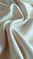 Soft White Leather Material Gathered Elegantly on a Surface photo