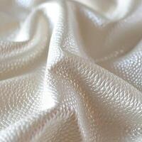 Textured White Leather Material Featuring Subtle Shimmer Close-Up photo