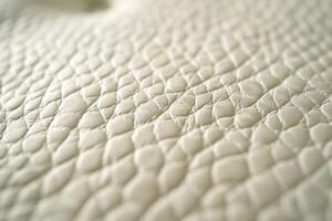 Textured White Leather Material Close-Up in Natural Light photo