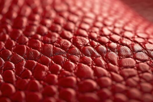 Close-Up of Textured Red Leather Material in Soft Lighting photo