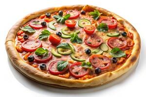 Pizza photo isolated on simple background