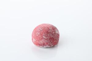 Japanese Pink Mochi Isolated on White Background photo