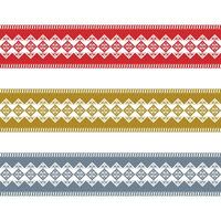 Ethnic modern horizontal border pattern, traditional motif shaped in geometric and flat design vector