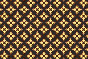 retro red fire overtake seamless pattern for print on textile, wrapping, banner. abstract groovy fire floral pattern on black background. old school fire flame diamond decoration seamless pattern vector
