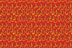 vintage orange yellow fire seamless pattern for print on textile, wrapping,banner, card. abstract fire pattern on black background. old school flaming pattern. groovy flame seamless pattern vector
