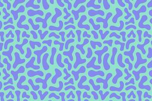 blue liquid abstract seamless pattern. fluid trendy pattern background. doodle chaotic stains, blobs, blots, worms, squiggly bold line, splashes illustration pattern for print wrapping, banner, card. vector