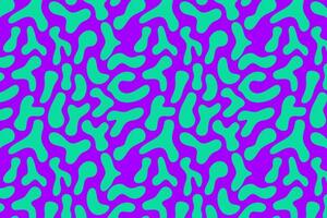 tosca liquid abstract seamless pattern. fluid trendy pattern background. doodle chaotic stains, blobs, blots, worms, squiggly bold line, splashes illustration pattern for print wrapping, banner, card. vector