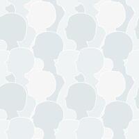 Seamless pattern with crowd of children, people background. vector
