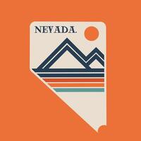 Nevada Nature Simple Design Perfect for print, apparel, poster vector