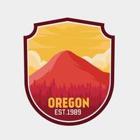 Oregon Mountain and Forest Perfect for print, sticker, badge, etc vector