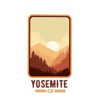 Yosemite forest natural scenery perfect for print, apparel, etc vector