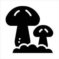mushroom in flat design style vector