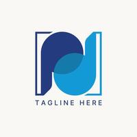 Logo design graphic concept creative premium stock letter initial P or PD font gradient flip 3D line. Related to monogram typography branding vector