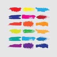 Abstract paint brush strokes, pastel color blobs vector