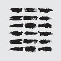 Abstract paint brush strokes, pastel color blobs vector