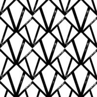 Hand drawn ink seamless pattern. Trendy monochrome geometric brush marks. Simple abstract background. Great for textile, fabric, wallpaper, wrapping, scrapbook and packaging vector