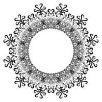Circular frame in form of mandala. Boho ornament in ethnic oriental style for decorating covers for book, notebook, casket, magazine, postcard and folder vector