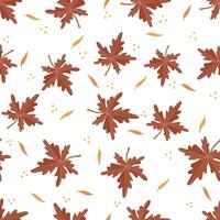 Seamless pattern with maple leaves. Autumn design. Thanksgiving and harvest concept. Modern print for fabric, textiles, wrapping paper. vector