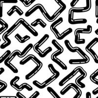 Seamless pattern with wavy bold lines vector