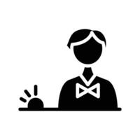 receptionist solid icon design good for web or mobile app vector