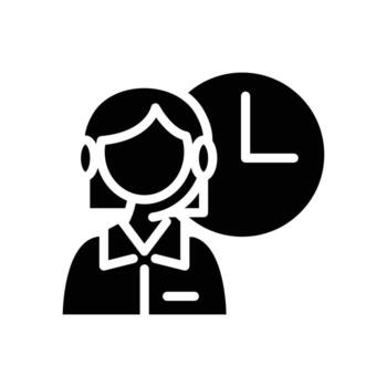 hotline service time solid icon design good for web or mobile app vector