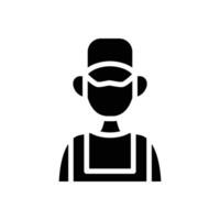 engineer or mechanic solid icon design good for web or mobile app vector