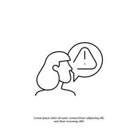 gossip thin outline icon design good for web or mobile app vector