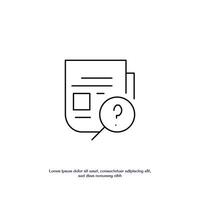 news thin outline icon design good for web or mobile app vector