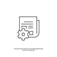 report thin outline icon design good for web or mobile app vector