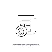 bad news thin outline icon design good for web or mobile app vector