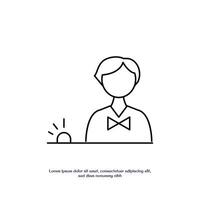 receptionist thin outline icon design good for web or mobile app vector
