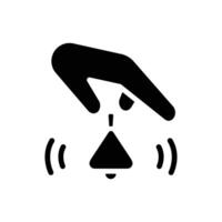 hand holding bell solid icon design good for web or mobile app vector