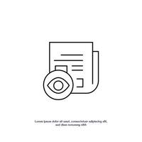 uncensored news thin outline icon design good for web or mobile app vector