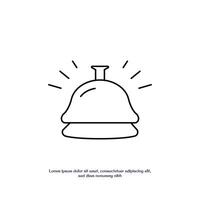 hotel bell thin outline icon design good for web or mobile app vector