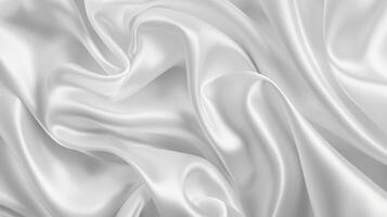 White pattern silk texture of satin abstract background. Smooth soft fabric background. Textile industry background. photo