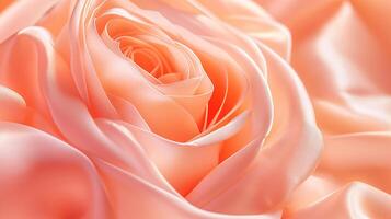 Orange rose pattern silk texture of satin abstract background. Smooth soft fabric background. Textile industry background. photo