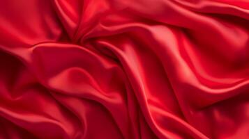 Red pattern silk texture of satin abstract background. Smooth soft fabric background. Textile industry background. photo