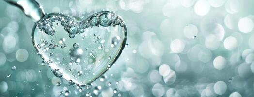 Water Droplet Splashing Amidst Colorful Bokeh Background photo