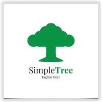 simple tree flat design template vector