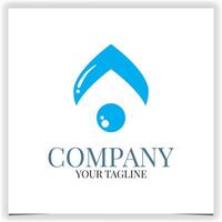 Water Drop Logo with Initial A Negative Space Oil Drop vector