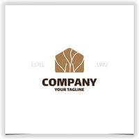 Abstract tree branch in home logo design template vector