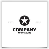 star logo inside the circle logo design design template vector