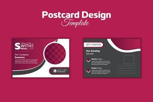 Corporate Postcard Design Template, Amazing and Modern Postcard Design, Stylish Corporate Postcard Design. Print Ready Corporate Professional Business Postcard, Event Card Design vector