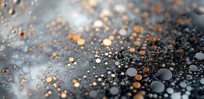 Close-Up Of Colorful Droplets On A Smooth Surface With Soft Lighting photo