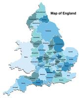 Map of England vector