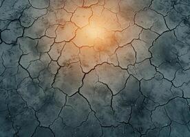 Dry Cracked Earth Under Warm Light During Sunset photo