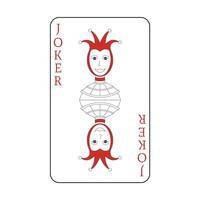The playing card is a red joker. vector
